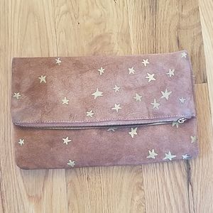 Mode Luxe tan suede Boho star bag